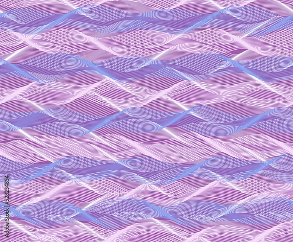 Obraz Background with a pattern of wave lines. Wavy lines pattern, grid, seamless