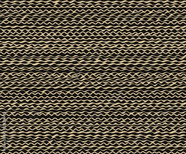 Obraz Corrugated board for packaging. abstract line background with wavy lines. Stack of industrial paper