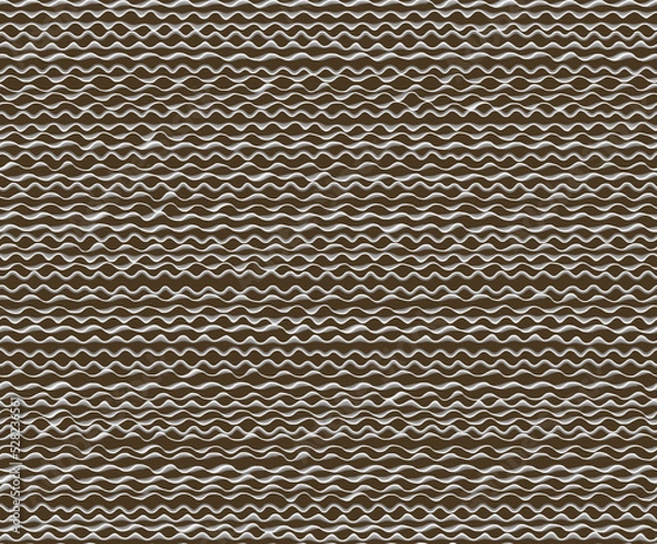 Obraz Corrugated board for packaging. abstract line background with wavy lines. Stack of industrial paper