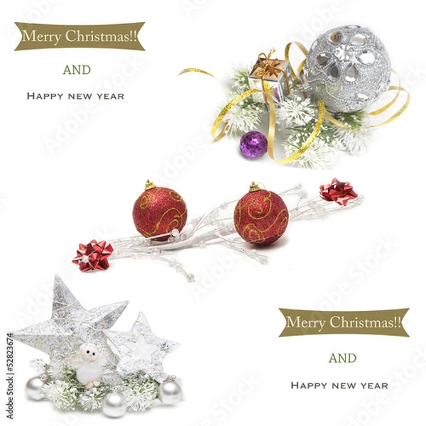 Obraz Collage with christmas decoration
