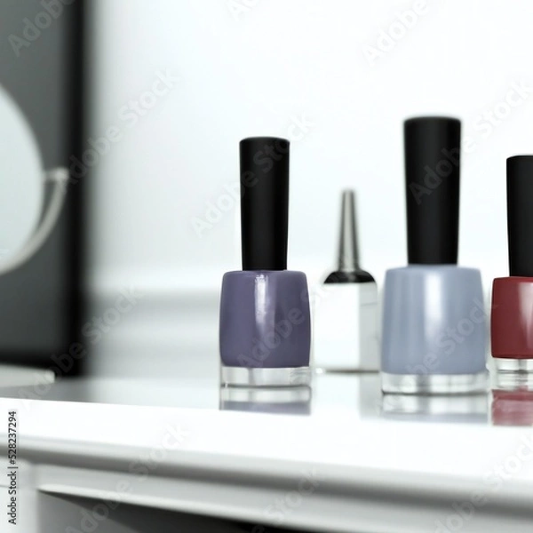 Fototapeta Nail Varnish on a Vanity Table