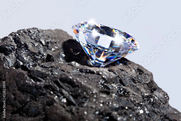 Obraz Diament i węgiel