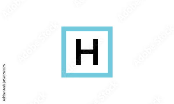 Fototapeta Abstract letter H logo design template. Impossible creative sign. Vector icon
