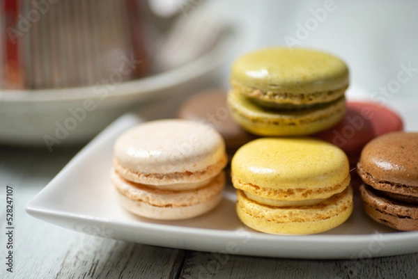 Fototapeta コーヒーとマカロン