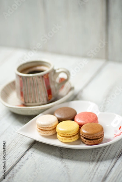 Obraz コーヒーとマカロン