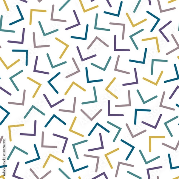 Fototapeta Vector abstract seamless textile pattern - creative design. Colorful geometric repeatable background