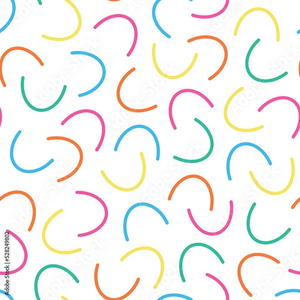 Obraz Vector abstract seamless childish pattern - drawing colorful textures. Repeatable unusual funky background. Textile print, modern stylish texture