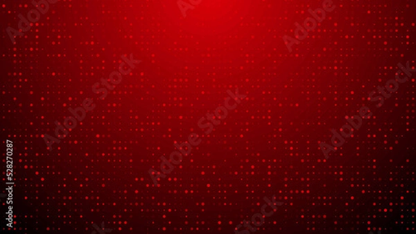 Fototapeta Abstract dot red pattern gradient texture technology background.