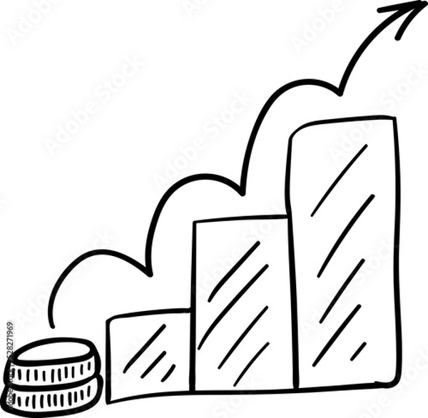 Obraz investment doodles set