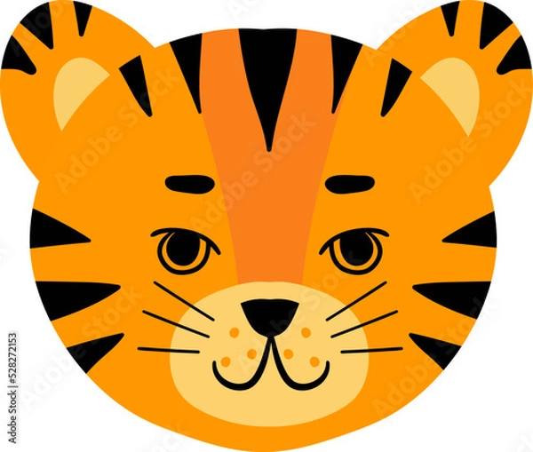 Obraz tiger face head set