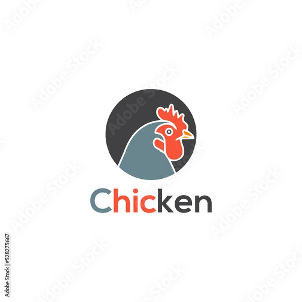 Fototapeta chicken logo design vector templet, 