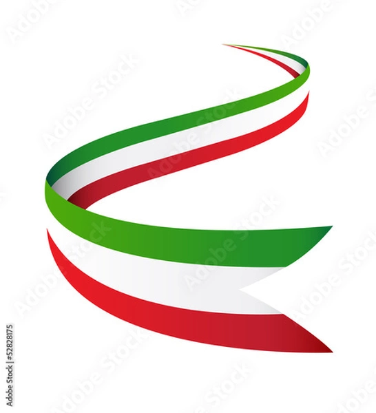 Obraz Wstążka flaga Włoch