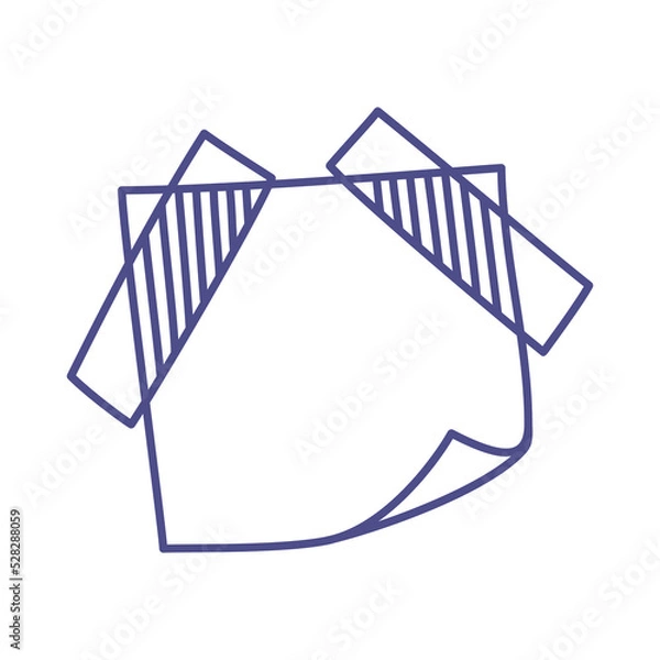 Obraz Sticker with two sticky strips and folded corner