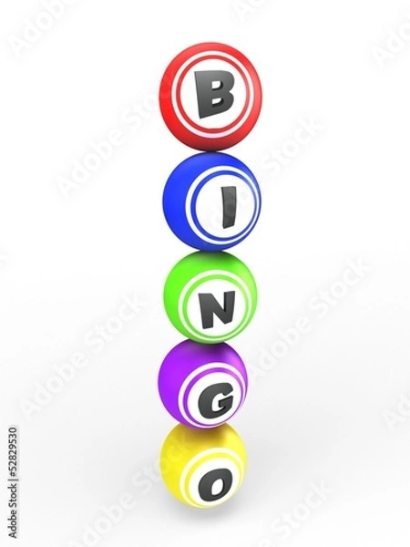 Obraz 3d Bingo balls. WIn concept