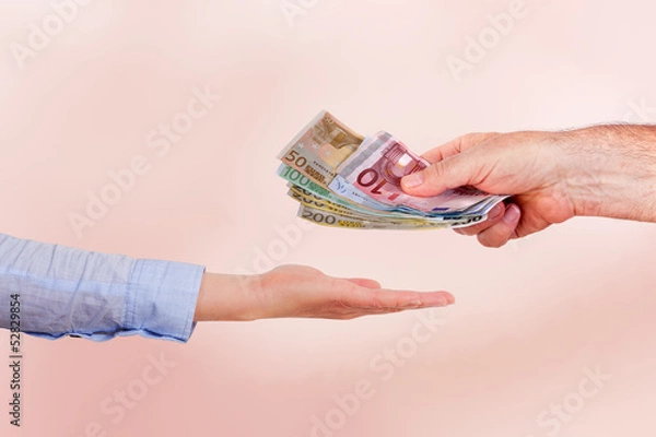 Obraz Hand with banknotes