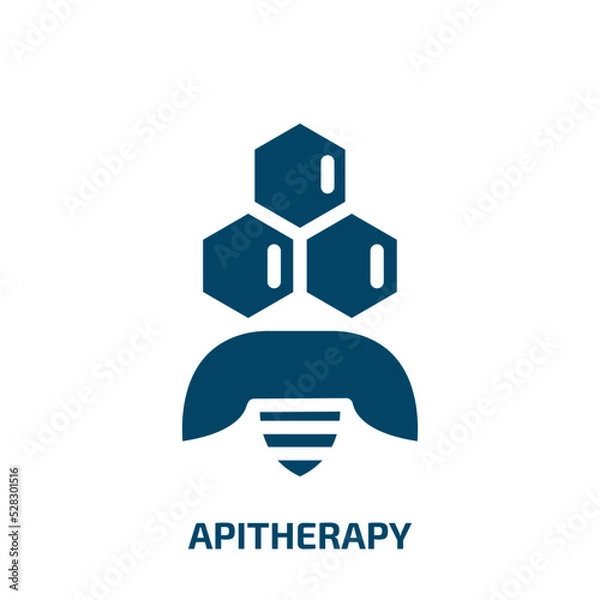Fototapeta apitherapy vector icon. apitherapy, health, medicine filled icons from flat alternative medicine concept. Isolated black glyph icon, vector illustration symbol element for web design and mobile apps