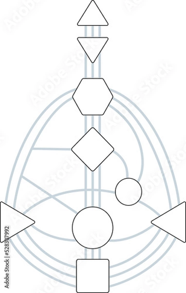 Fototapeta Human design rave chart, bodygraph 