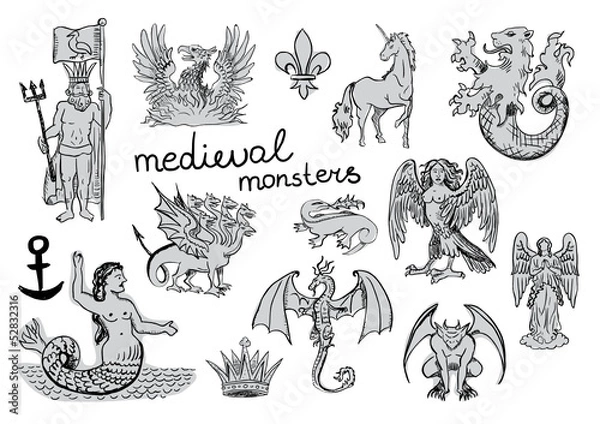 Obraz Medieval Monsters