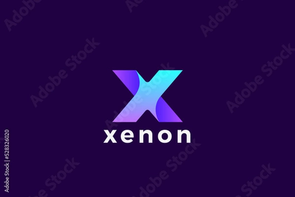 Fototapeta Letter X Logo Design vector template. Monogram Logotype concept icon.