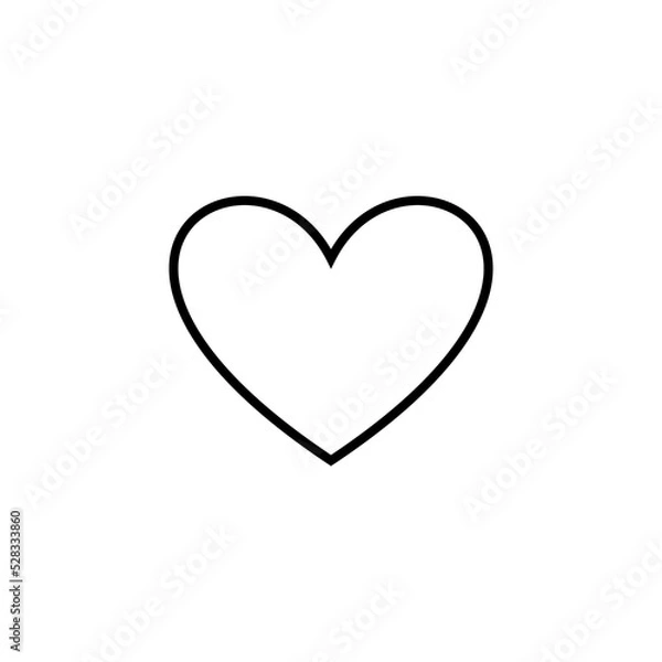 Fototapeta Love icon for web and mobile app. Heart sign and symbol. Like icon vector.