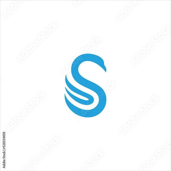 Obraz letter s logo vector swan template