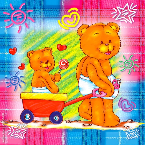 Obraz Cute and funny bear