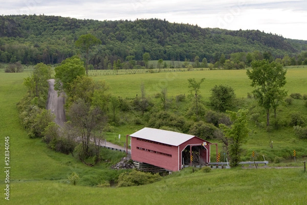 Obraz Red Covered Bridge