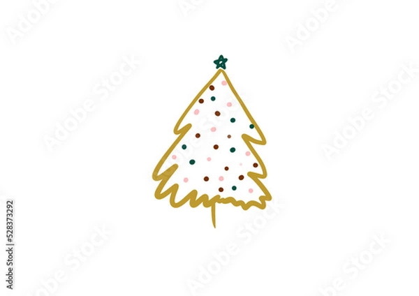 Fototapeta Cute Christmas Tree