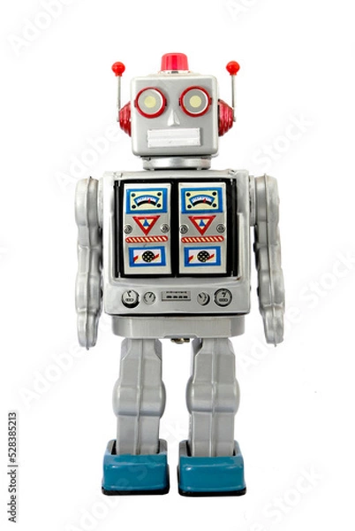 Obraz Big silver robot to standing transparent 