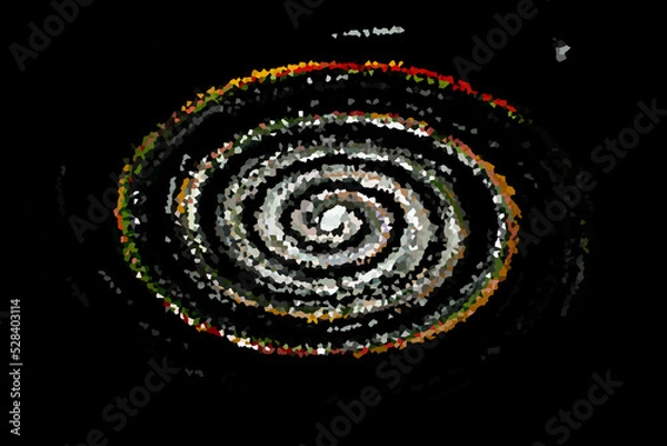 Obraz spiral galaxy in black