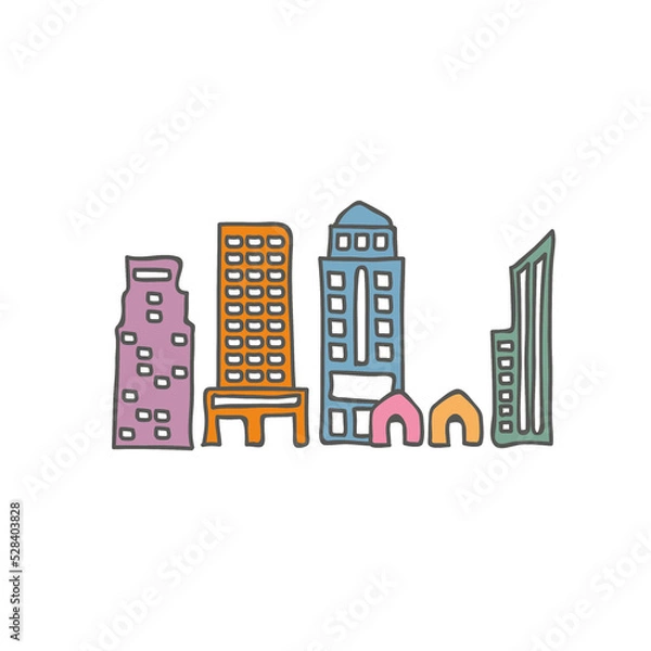 Obraz abstract city skyline
