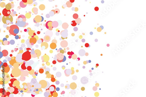 Fototapeta Light multicolor background, colorful vector texture with circles. Splash effect banner. Glitter silver dot abstract illustration with blurred drops of rain. Pattern for web page, banner,poster, card