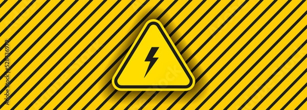 Fototapeta Vector flat icon high voltage