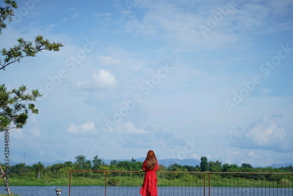 Obraz person on a swing