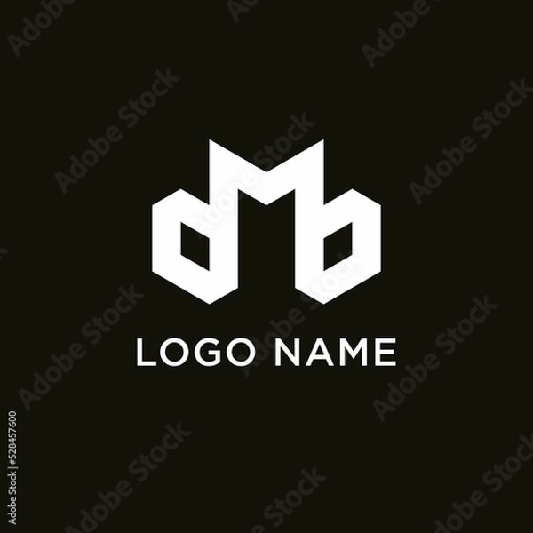 Obraz letter d m b logo design