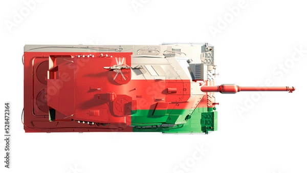 Obraz tanks painted with flag