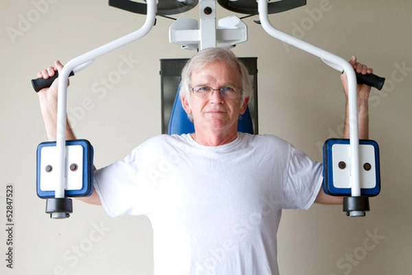 Fototapeta Elderly Weight Training