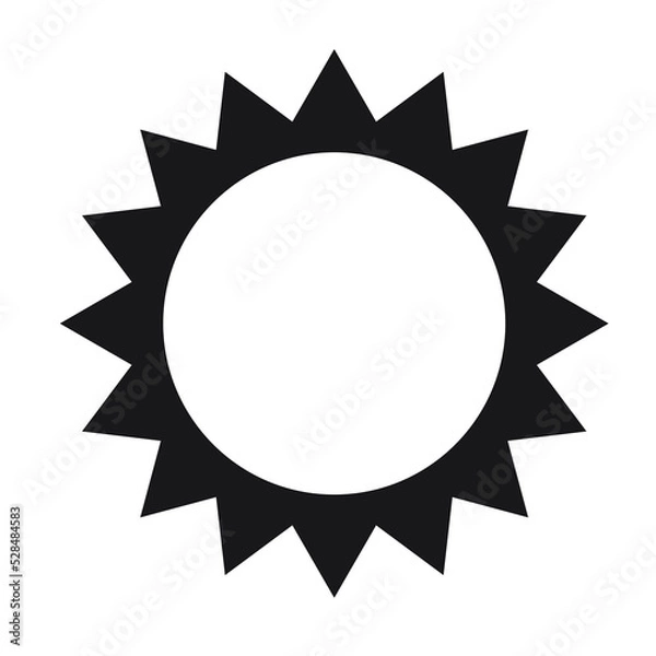 Fototapeta Icon of sun on white background