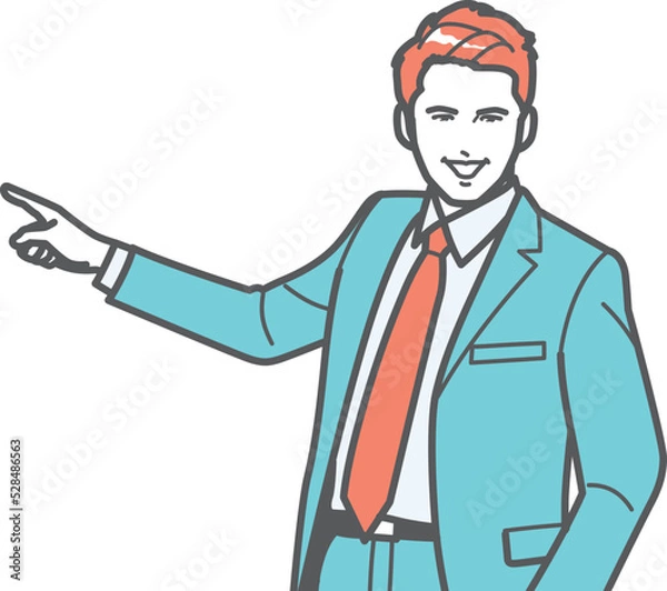 Obraz 指差すビジネスマン