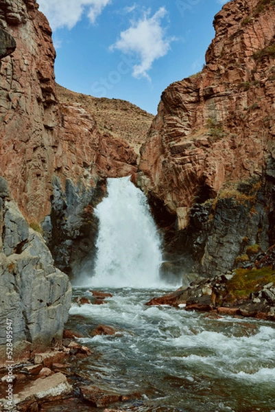 Obraz Mountain waterfall in Tien Shan