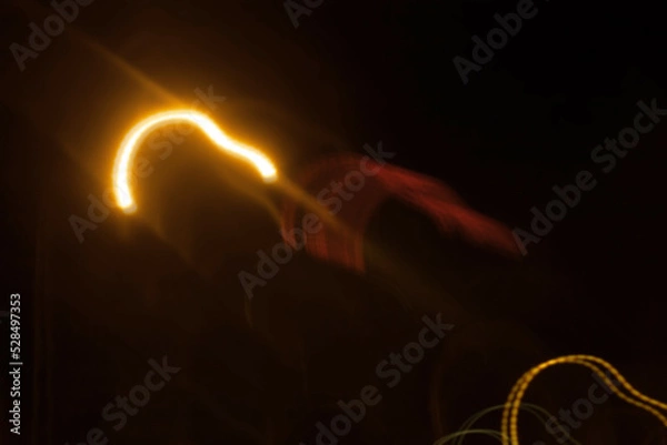 Fototapeta Overlay light effect for photo and mockups. Colored Film Burn Light Photo Overlay