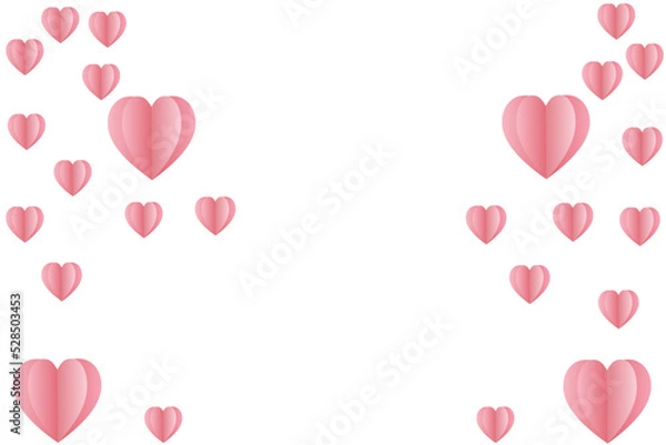 Fototapeta valentines day invitation card paper heart background