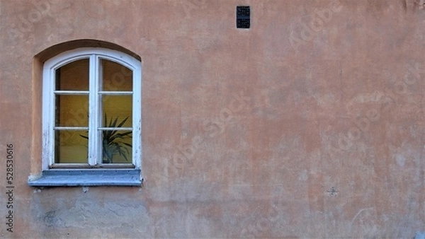Fototapeta Vintage wall background with window