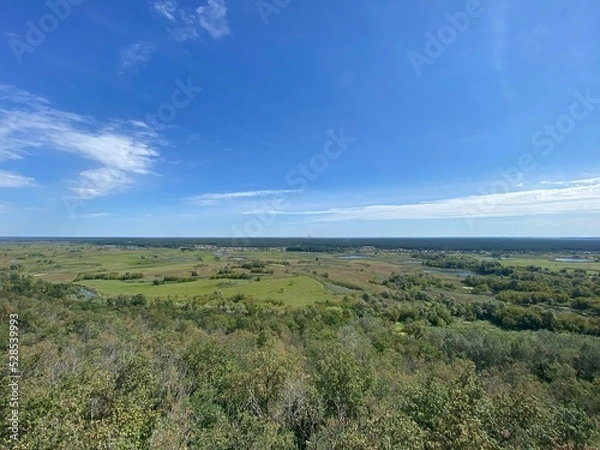 Fototapeta landscape with sky and clouds