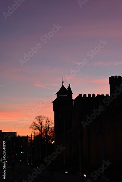 Obraz sunset over the castle