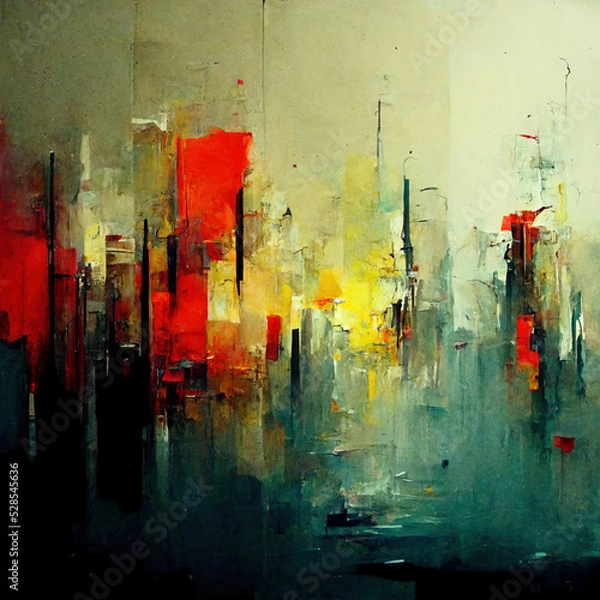 Obraz Hand drawn abstract artistic background. Oil painting on canvas. Colorful art, Modern Art. Smears