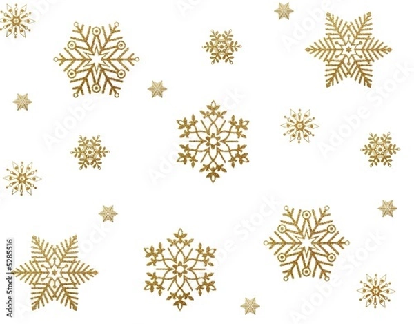 Obraz gold snowflakes