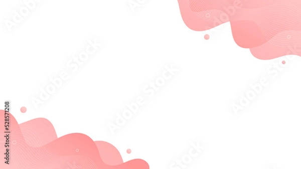 Obraz Modern Abstract Background with Retro Memphis Wave Fluid Liquid Soft Red Color