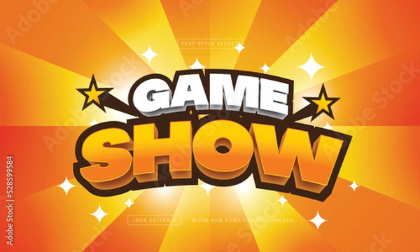 Fototapeta Game show Text style effect editable premium free download