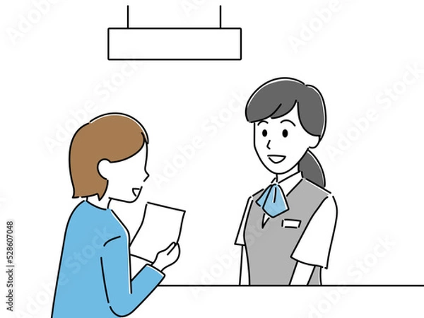 Obraz 受付・会計窓口のイラスト